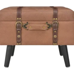 Sale vidaXL Förvaringspall 40 cm konstläder Brun
