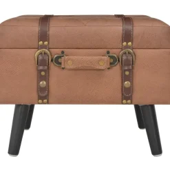 New vidaXL Förvaringspallar 3 st konstläder Brun