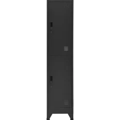 vidaXL Förvaringsskåp antracit 38x45x180 cm stål