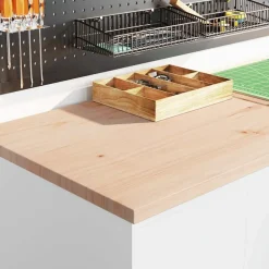 Best vidaXL Förvaringsskåp för garage 60x51x85 cm massivt trä furu Vit