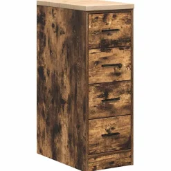 Sale vidaXL Förvaringsskåp för garage rökt ek 30x51x85 cm massivt trä furu Rökfärgad ek