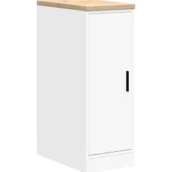 vidaXL Förvaringsskåp för garage vit 30x51x85 cm massivt trä furu