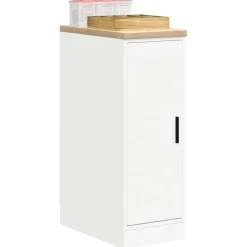 vidaXL Förvaringsskåp för garage vit 30x51x85 cm massivt trä furu