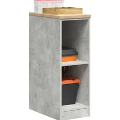Hot vidaXL Förvaringsskåp för garage 30x51x85cm massivt trä furu Betonggrå