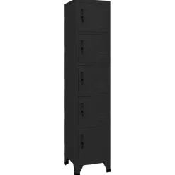 Discount vidaXL Förvaringsskåp 38x40x180 cm stål Svart