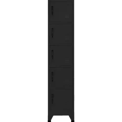 Discount vidaXL Förvaringsskåp 38x40x180 cm stål Svart