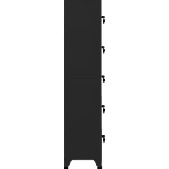 Discount vidaXL Förvaringsskåp 38x40x180 cm stål Svart