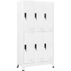 Hot vidaXL Förvaringsskåp 90x45x180 cm stål Vit