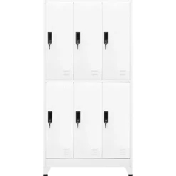 Hot vidaXL Förvaringsskåp 90x45x180 cm stål Vit