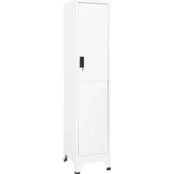 Online vidaXL Förvaringsskåp 38x45x180 cm stål Vit