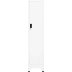 Online vidaXL Förvaringsskåp 38x45x180 cm stål Vit