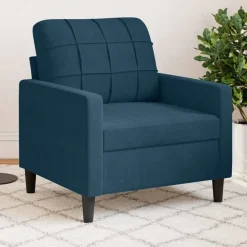 vidaXL Fåtölj Blå 60 cm sammet