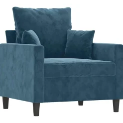 Best vidaXL Fåtölj 60 cm sammet Blå
