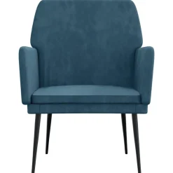 Outlet vidaXL Fåtölj 62x79x79 cm sammet Blå