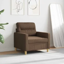 Outlet vidaXL Fåtölj 60 cm tyg Brun