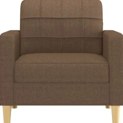vidaXL Fåtölj 60 cm tyg Brun
