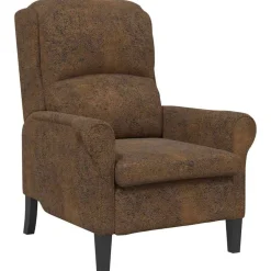 New vidaXL fåtölj Konstläder Brun