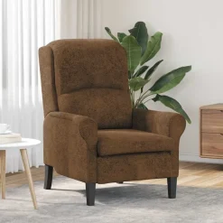 New vidaXL fåtölj Konstläder Brun