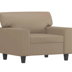 vidaXL Fåtölj Cappuccino 60 cm konstläder