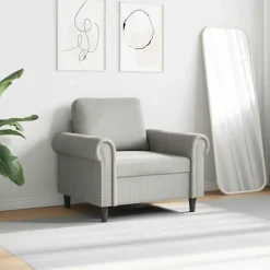 Discount vidaXL Fåtölj 60 cm sammet Ljusgrå
