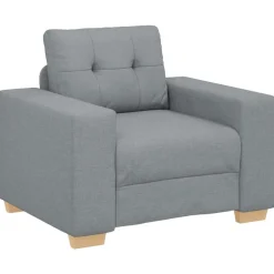 Hot vidaXL Fåtölj 100x78x80 cm tyg Ljusgrå