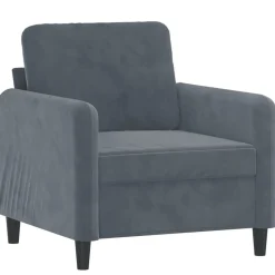 vidaXL Fåtölj mörkgrå 60 cm sammet