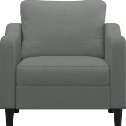 vidaXL Fåtölj mörkgrå 60 cm tyg