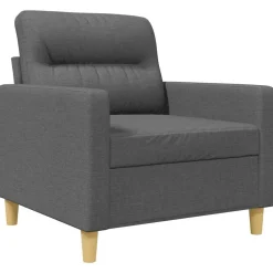 New vidaXL Fåtölj 60 cm tyg Mörkgrå