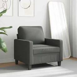 Outlet vidaXL Fåtölj 60 cm tyg Mörkgrå