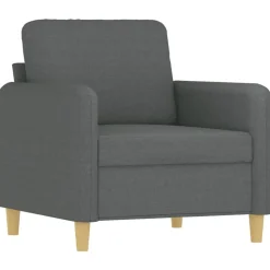 vidaXL Fåtölj mörkgrå 60 cm tyg