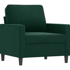 Online vidaXL Fåtölj 60 cm sammet Mörkgrön