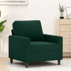 Online vidaXL Fåtölj 60 cm sammet Mörkgrön