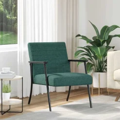Outlet vidaXL fåtölj 59 x 75 x 78 cm tyg Mörkgrön