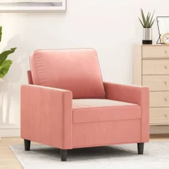 vidaXL Fåtölj Rosa 60 cm sammet