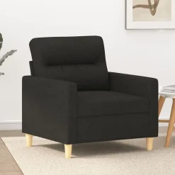 New vidaXL Fåtölj 60 cm tyg Svart