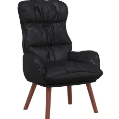 Discount vidaXL fåtölj 69 x 74 x 93 cm Konstläder Svart
