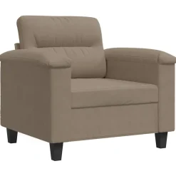 vidaXL Fåtölj taupe 60 cm mikrofibertyg