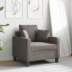 Clearance vidaXL Fåtölj 60 cm tyg Taupe