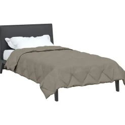 Discount vidaXL Full Års-Duvet 135 x 200 cm Mikrofiber Ljusgrå