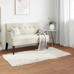 New vidaXL Fuskfäll matta TAFALLA 60 x 110 cm Polyester Vit