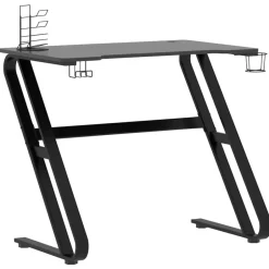New vidaXL Gamingskrivbord med ZZ-formade ben 90x60x75 cm Svart