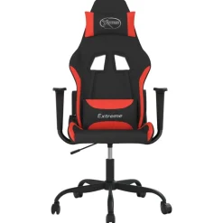 Outlet vidaXL Gamingstol med massage svart och tyg Röd