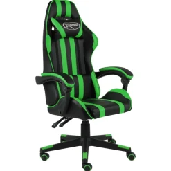 Sale vidaXL Gamingstol svart och konstläder Grön