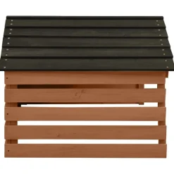 Online vidaXL Garage för robotgräsklippare 78x74x54 cm granträ Svart och brun
