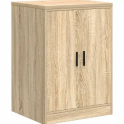 vidaXL Garageskåp Sonoma ek 60x51x85 cm massiv trä furu