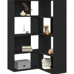 vidaXL Garderob 2 pcs 85 x 85 x 140 cm Konstruerat trä Svart ek