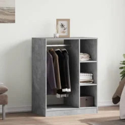 Hot vidaXL Garderob 77x48x102 cm konstruerat trä Betonggrå