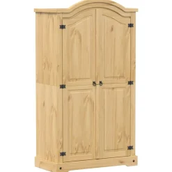 vidaXL Garderob Corona 102x52x186 cm massiv furu