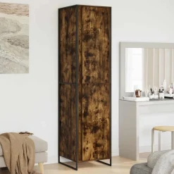 vidaXL Garderob med dörr 2 pcs Rökek 50 x 50 x 200 cm Konstruerat trä