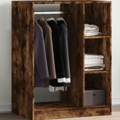 Clearance vidaXL Garderob 77x48x102 cm konstruerat trä Rökfärgad ek